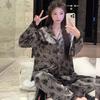 New ice silk pajamas women's spring new long-sleeved trousers high-end small floral loungewear set