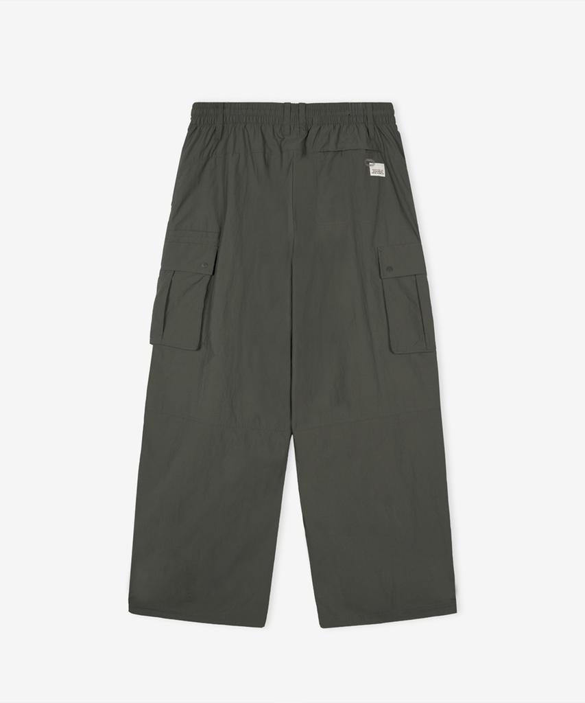 Nyuballanseu Nbntg21513 / Uni Frozen Cotton-Like Cargo Wide Pants (Dark Khaki)