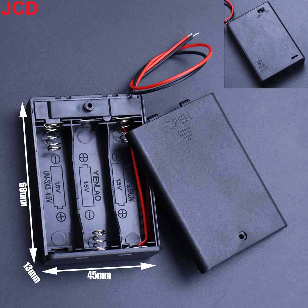 1pc AA Battery Holder Case Box with Leads with ON/OFF Cover 2/3/4/6/8 Slot Standard Battery Containertandard Battery Container