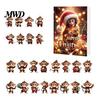 Christmas Tree Decoration Monkey Advent Calendar, 24 Days Countdown Calendar with 2D Acrylic Hanging Pendant Ornament, Funny Animal Xmas for