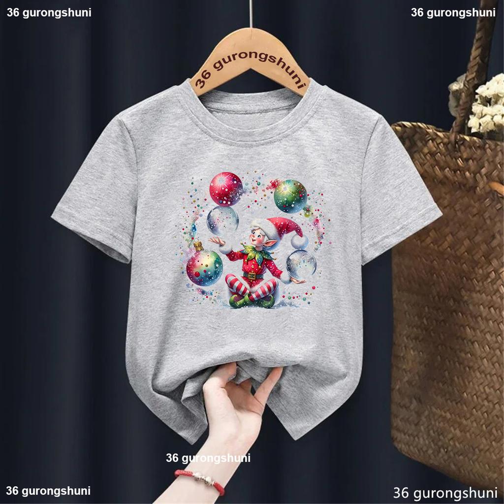 Happy Christmas And New Year! Funny Santa Claus Graphic Print For Boys Tshirt Summer Fashion Christmas Gifts Children'S Clothes