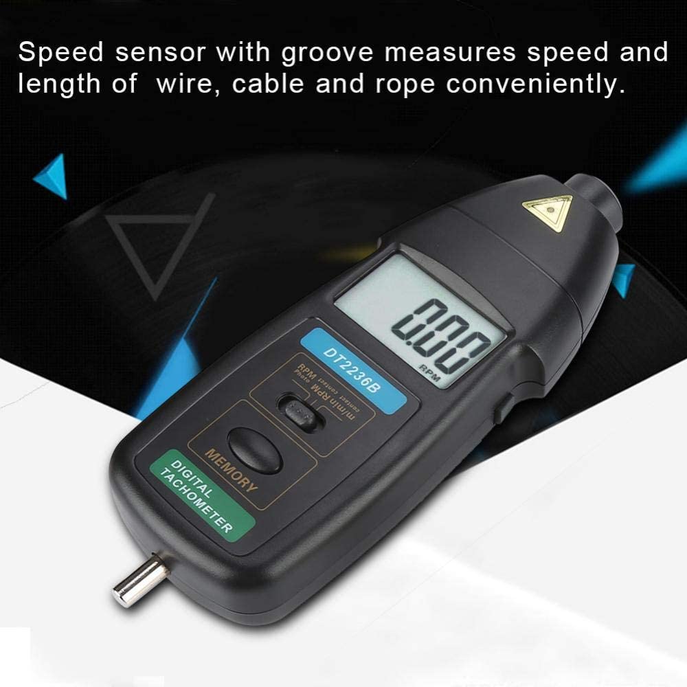 Messen Sie die Drehzahl von allem, was sich dreht, mit dem Kontaktlosen Laser-Digital-Tachometer! & Berührungslos