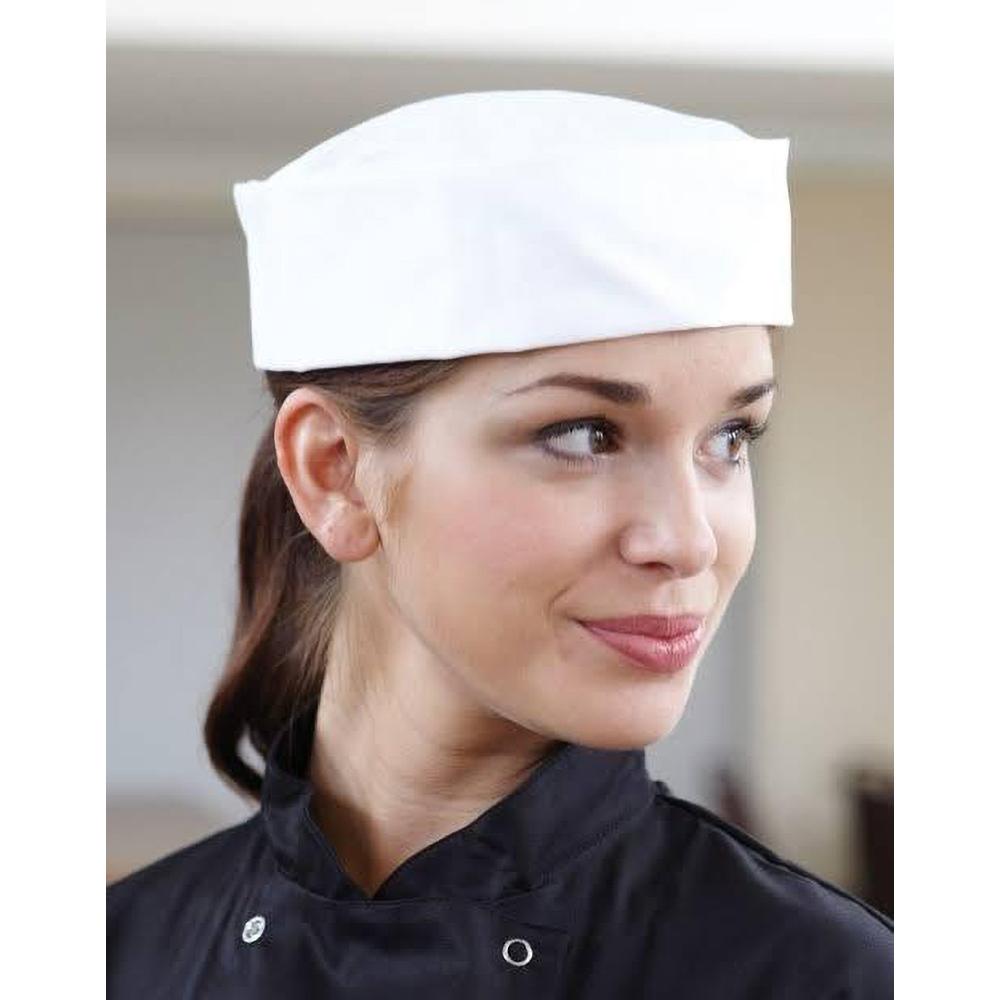 Dennys Ladies/Womens White Skull Cap / Chefswear Caps & Hats