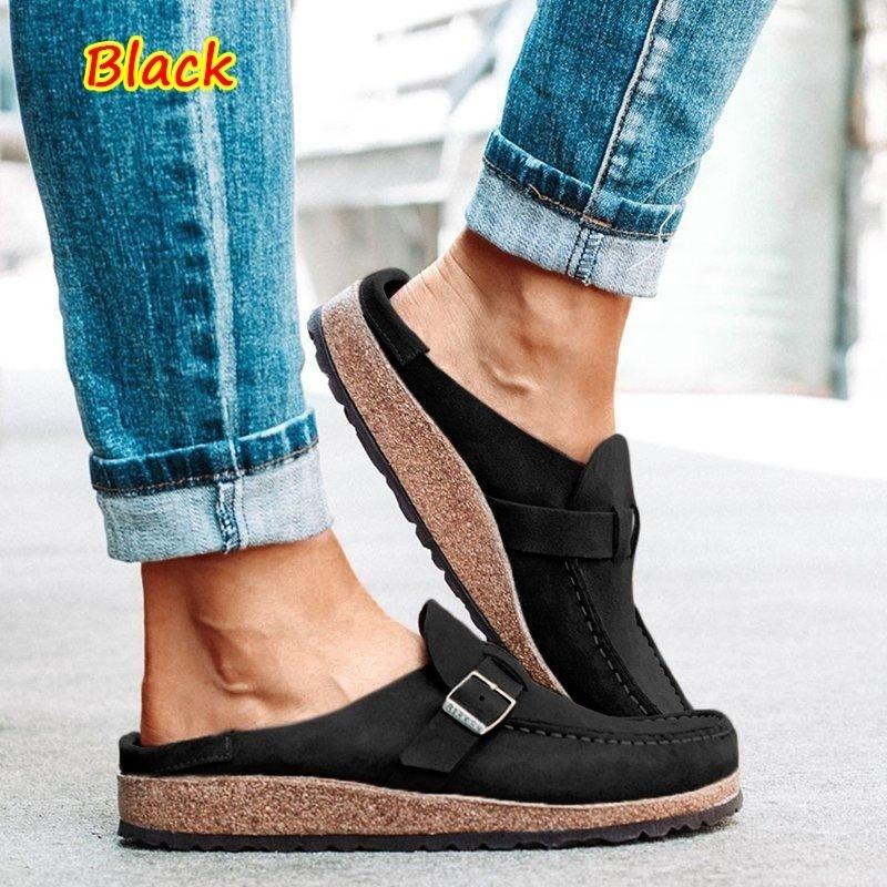 5 Colors Women Slippers Leather Wedges Shoes Ladies Platform Slippers Sandals Beach Shoes With Female Platform Slippers Daily Comfortable Flip Flops