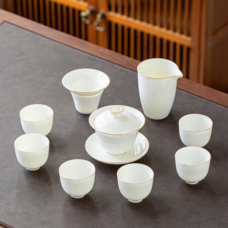 Dehua White Porcelain Automatic Kung Fu Tea Set