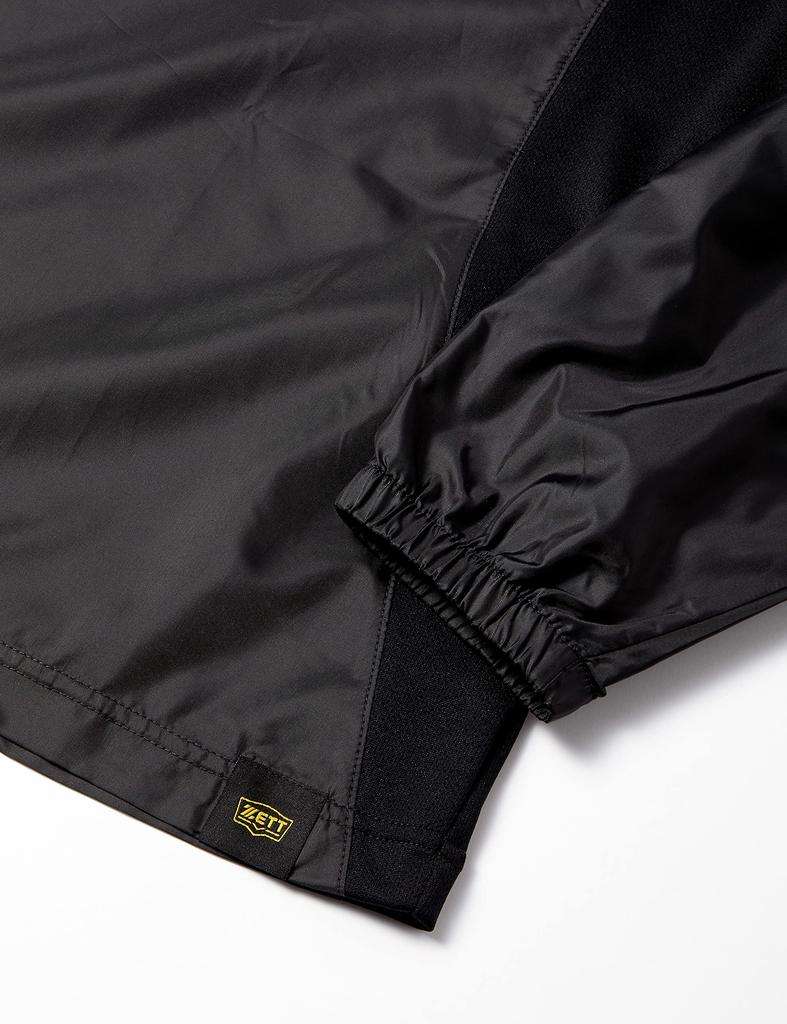 ZETT Baseball Wind Layer Black Size BO215WA Shirt, (1900), L,