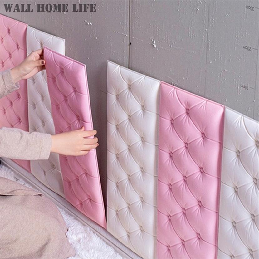 

Tatami anti-collision soft foam pad 3D wall sticker wallpaper self-adhesive thick children s bedroom living room wall pad 70cmX35cm-1pcs