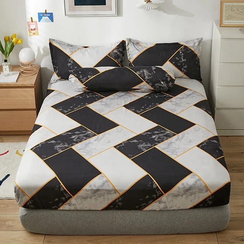 

Модные классические розовые простыни в клетку с бриллиантами Sabanas, наматрасник с эластичной микрофиброй 150*200*25 см(Нет наволочки) 120x200x25cm