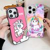 Pink Unicorn Rainbow Soft Phone Case for iPhone 15 16 17 Pro Max 17Air 16E 14 Plus 13 12 Mini Shockproof Cover Back Shell
