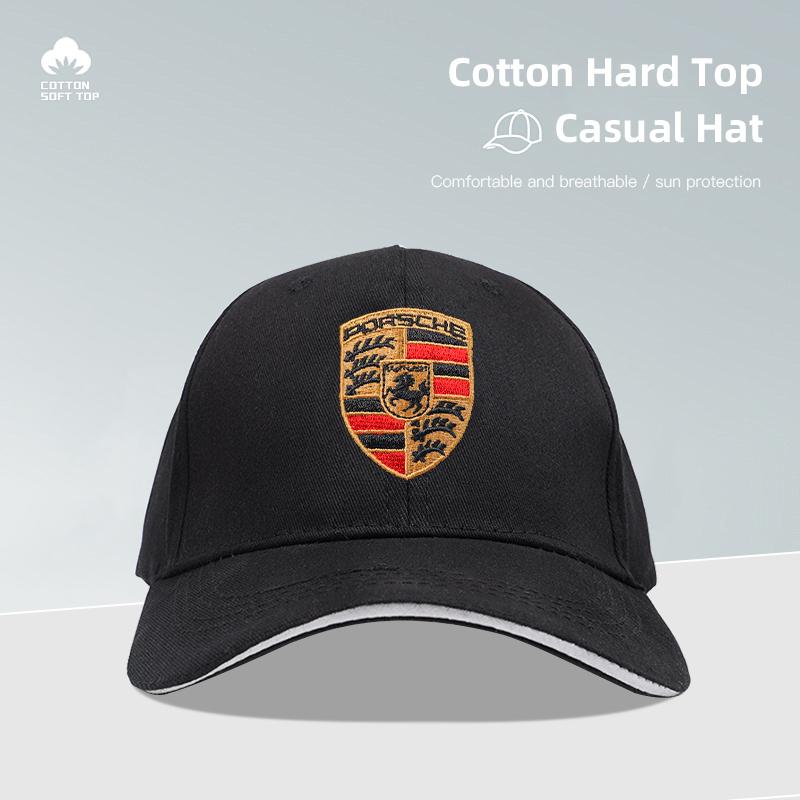 Car Logo Embroidery Snapback Baseball Cap Adjustable Casual Hats For Porsche 918 Taycan Panamera Cayenne Boxster Cayman