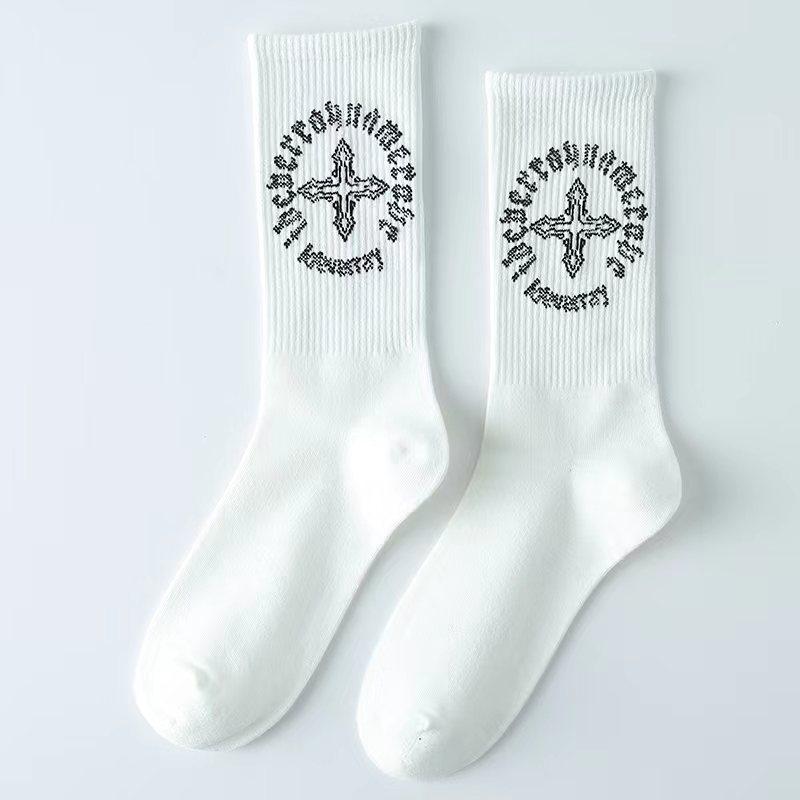 Roliga Herrstrumpor Glada Nya Mode Ins Stil Strumpor För Kvinnor Och Män Hip Hop Harajuku Tecknad Fotboll Bomullsstrumpor