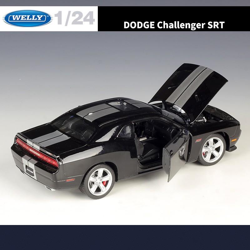 WELLY 1/24 DODGE 2012 Challenger SRT Alloy Sports Car Model Diecasts Metal Vehicles High Simulation Car Model Toys for Kids Gift