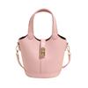 This Year's Popular Fashion Korean Version of Simple Solid Color Portable Bucket Bag Women's Casual Versatile Commuter Messenger Child and Mother Bag