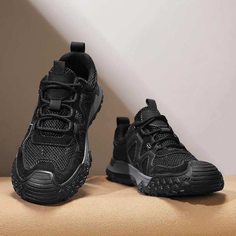 Mode Hohl Herren Freizeitschuhe Atmungsaktive Mesh Sneaker Schnürschuhe Sommer Schuhe Komfort Mann Skate Sandalen Outdoor Wandertrainer