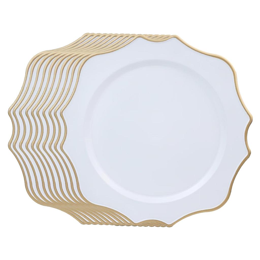 10 Count Dinner Serving Plates for Events
