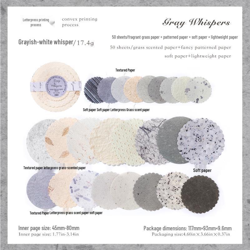 Retro Round Paper Pieces: Versatile Light Color Series for DIY Decoration