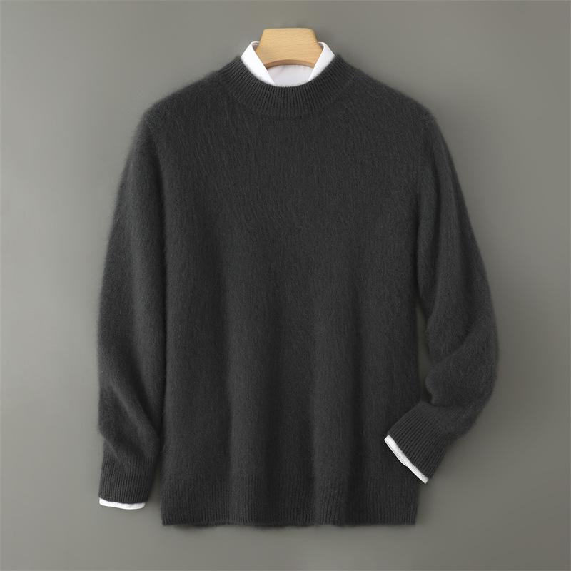 

Men s Wool Knit High-Neck Pullover: Warm, Thick, Loose-Fit Korean Style (2025 Autumn/Winter Collection) XXL