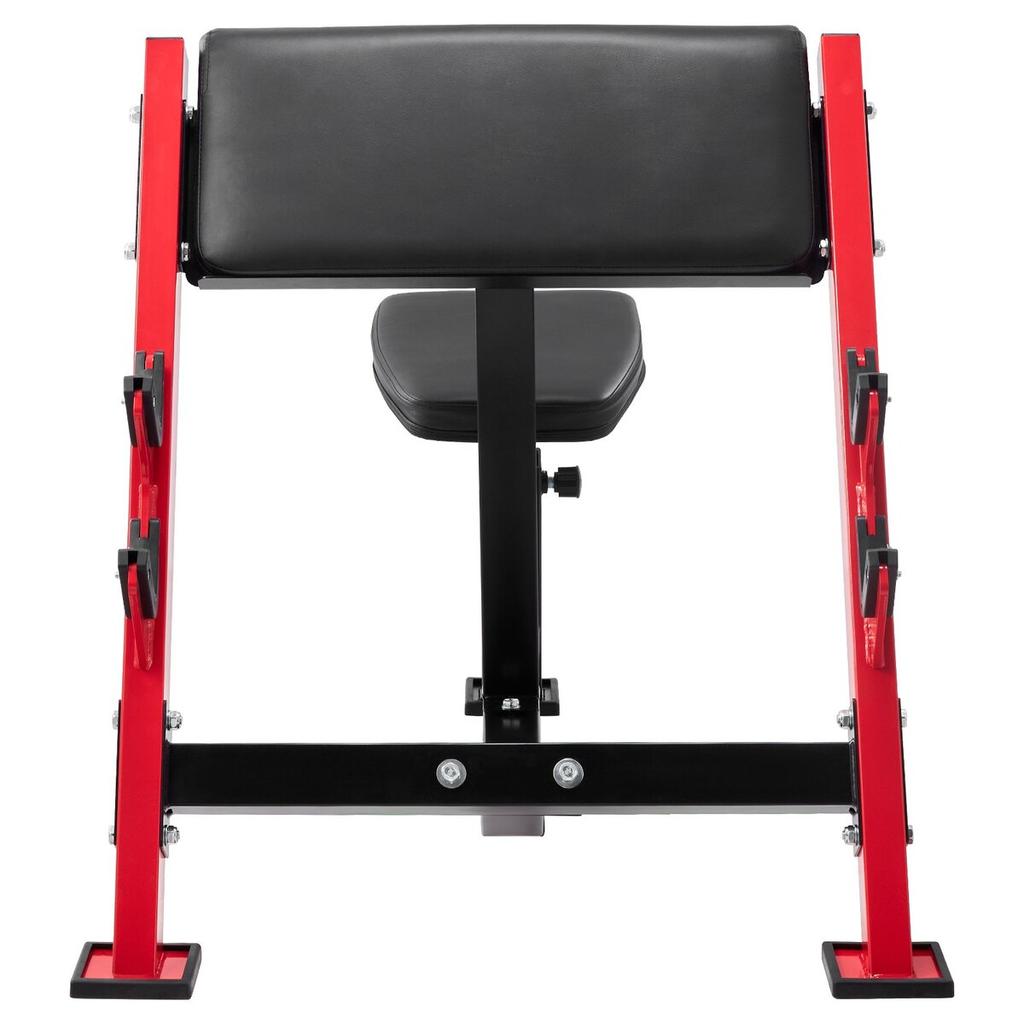 Preacher Curl Bench Adjustable Home Gym Biceps Machine Barbell Equipment