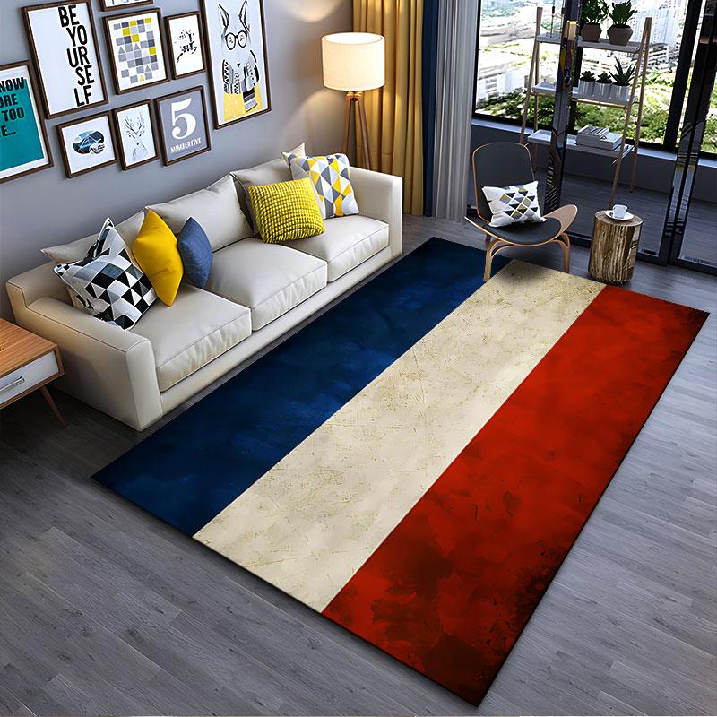 French Flag Tricolor Carpet Suitable As a Non-slip Mat for the Living Room or Bedroom Sofa