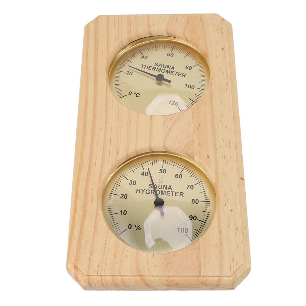 Sauna Thermometer and Hygrometer 2 in 1 Indoor Humidity Temperature Measurement Sauna Room Wooden Sauna Hygrothermograph