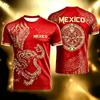 Summer Mexico Print T Shirt for Men Funny 3D Eagle Pattern Tees Football Sports Kids Fashion Print Casual Women Short Sleeve