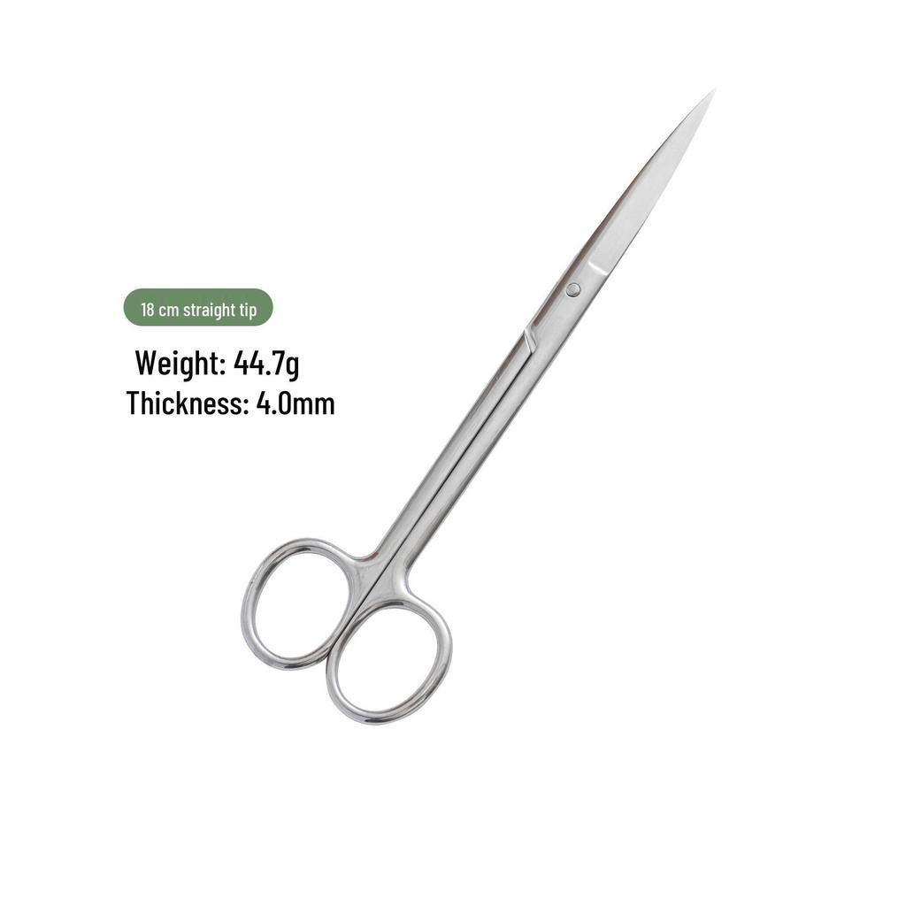 14cm Stainless Steel Curved & Straight Thickened Scissors for Lab, Beauty, Suture, and Gauze