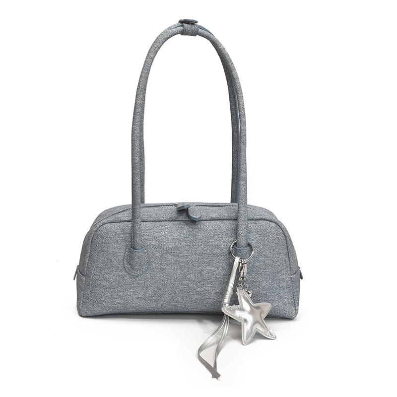 Summer new bag women's simple handbag fashion bowling bag versatile trend bag leisure bag