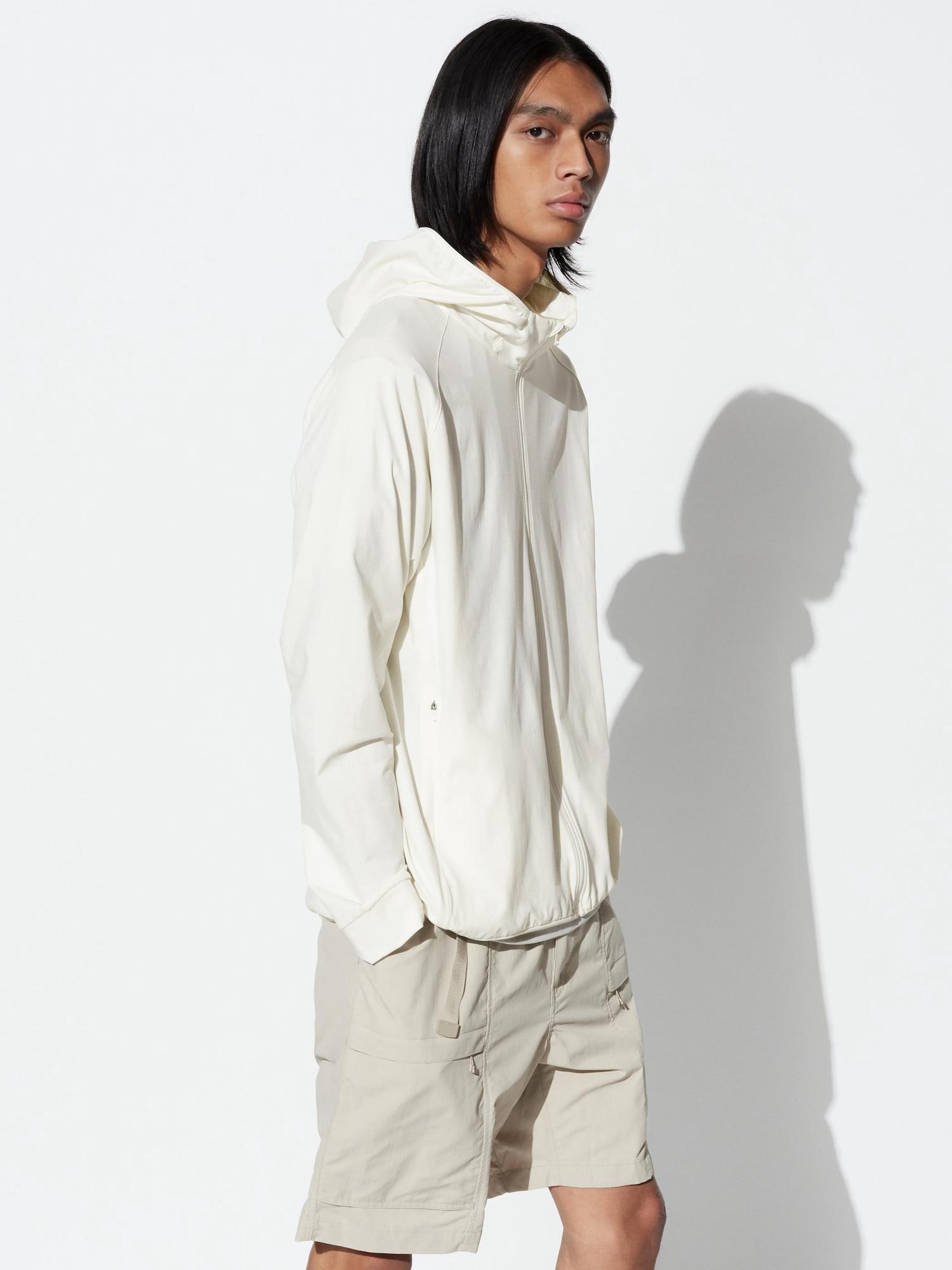 

Uniqlo Japan Ultra Stretch Dry Ex Толстовка с капюшоном на молнии с длинным рукавом 01 OFF WHITE/S