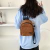 New Corduroy Shoulder Ins Mini Backpack for Women's Korean Version High School Student Forest Style Minimalist Retro Backpack