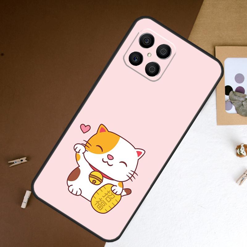 Lucky Cat Maneki Neko Japanese Case For Honor Magic 8 Pro 5 6 7 Lite X9a X9b X9c X9d X8b X8c Win 50 70 90 200 400 Pro Cover