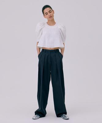 WNDERKAMMER 26 Zigzag Wide Pants_Navy
