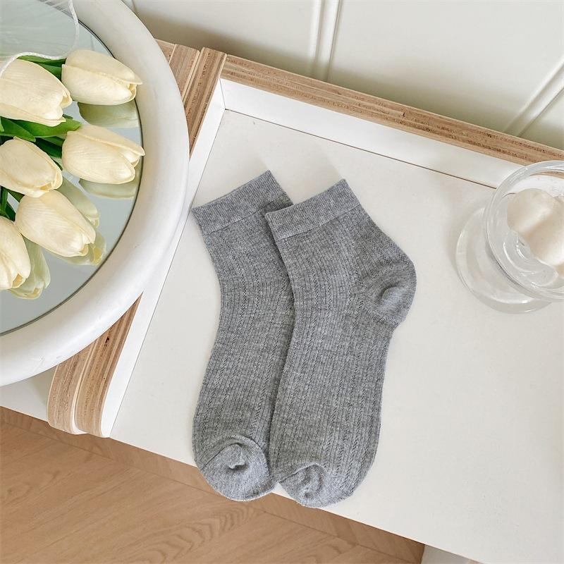 Summer Thin Perforated Mesh Socks for Women, Short Ballet-style Pure Cotton Short Socks for Women