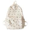 Korean Student School Backpack Floral White School Bags For Teenage Girls Cute Women'S Backpack Brand Book Bag Nylon Rucksack
