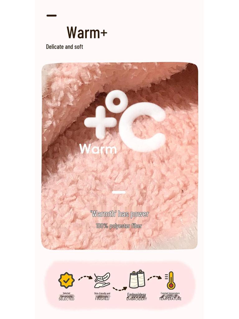 Women's Flying Pig Plush Cotton Slippers - 2025 Winter Edition: Non-slip, Thickened, and Warm.