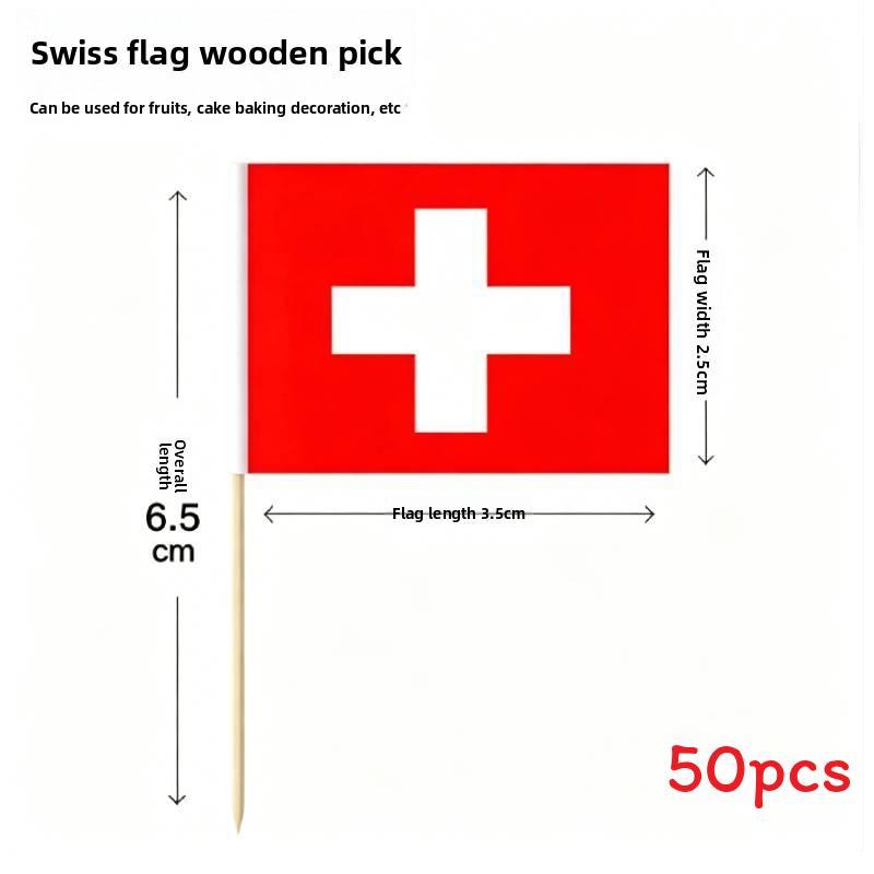 Multinational Flag Toothpick Food Decor Pack For Fruit Garnishes And Cocktails