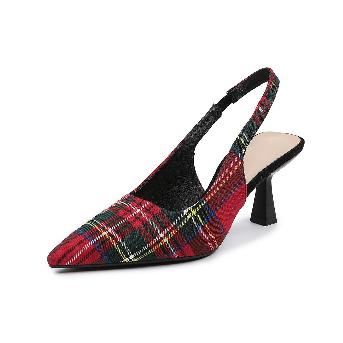 

Женские босоножки на высоком тонком каблуке с острым носком, повседневные, замшевые, с неглубоким носком, цветные, с решеткой, на шпильках, размер 7 см, 36-42 42 красный