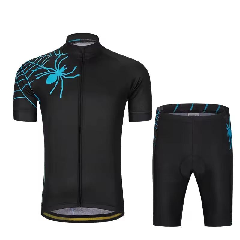 Customized Logo Breathable Active Stretch Quick Dry Unisex Short Sleeve 100% Polyester Cycling Jersey