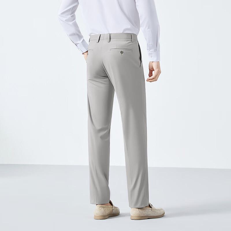 

Qipai Men s Modal Blend Slim Fit Business Trousers 35