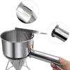 Pannekakerøre Dispenser Rustfritt Stål Trakt Kakeverktøy Egnet for Cupcakes Vafler og Kaker med Justerbar Flyt