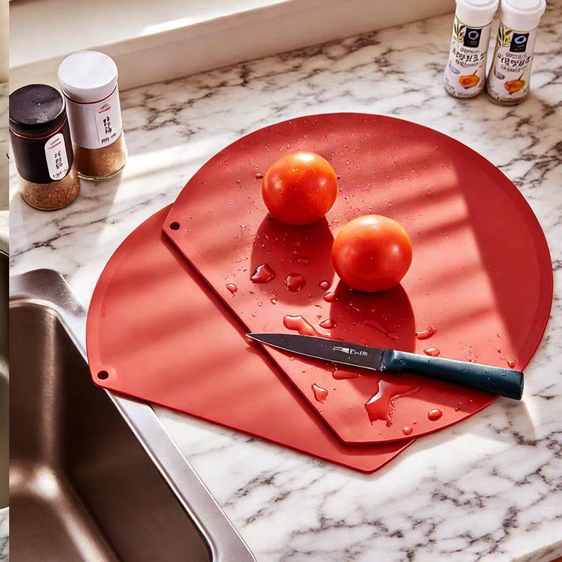 Cross-Border Antibacterial Anti-Mildew Semi-Circular TPU Baby & Kitchen Chopping Board