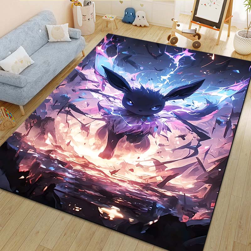 Cute P0kem0n Eevee Fusion Pattern Carpet Home Large Area Rug Bedroom Living Room Sofa Study Non-slip Mats Gift Next Day Shipping