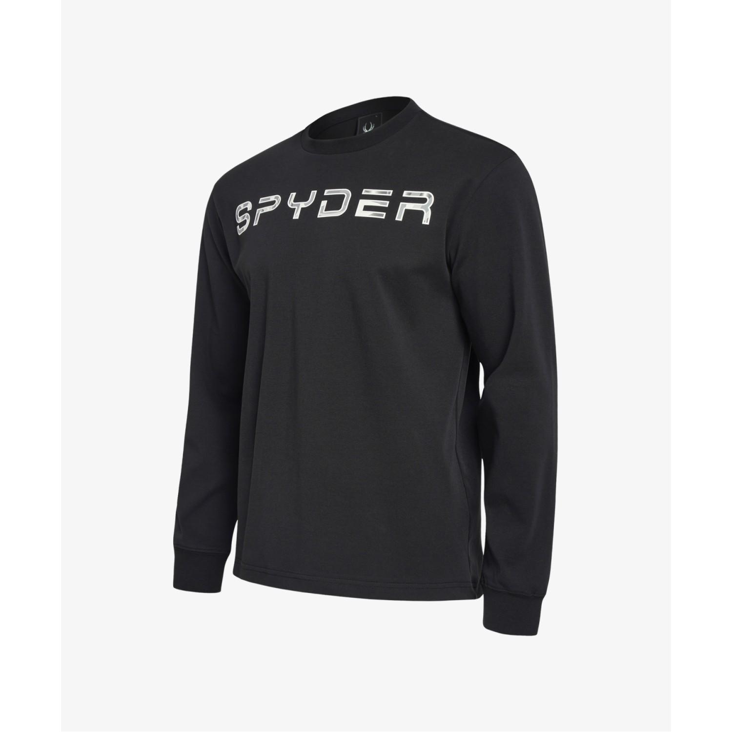Spyder Unisex Lettering Logo Long Sleeve Sphpcnrl306Ublk Black/090