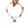 Super flash full diamond lucky clover insect bracelet female niche design advanced sense light luxury versatile simple bracelet