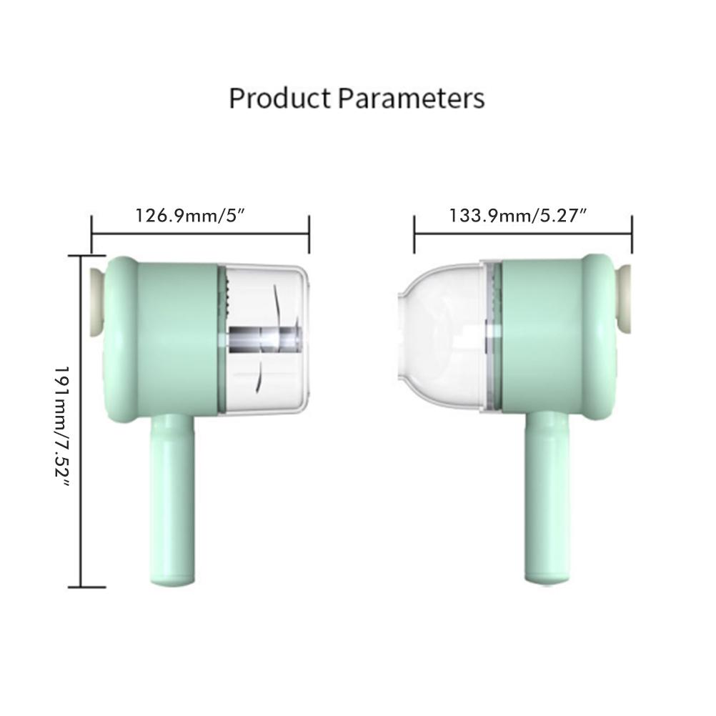KONNWEI 2 in 1 Handheld Elektrische Knoflookmolen Groentesnijder Draagbare Keukenmachine voor Knoflook Peper Chili Ui Selderij L