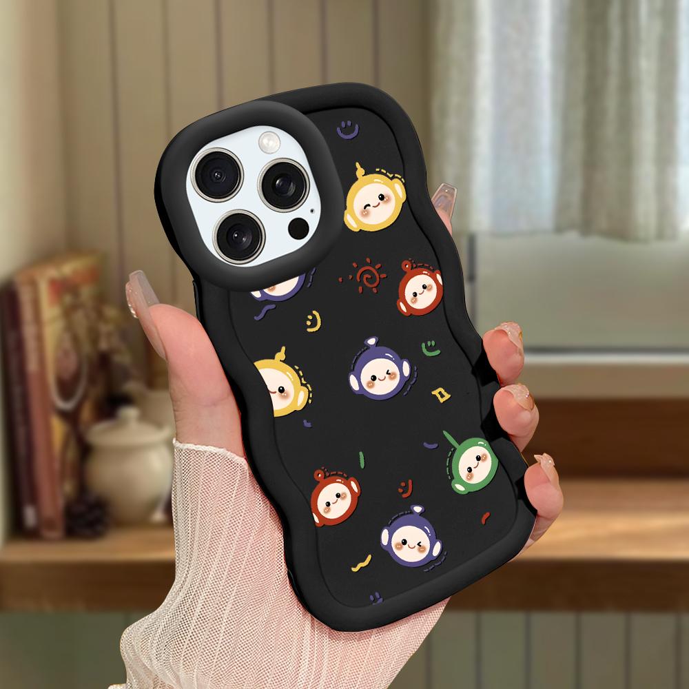 Big Wave Edge Weiches Silikonmaterial Macaron-Telefongehäuse Stoßfestes Schutzgummigehäuse für iPhone Samsung Huawei Honor Xiaomi Redmi OnePlus Moto