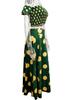 European & American Summer French Bohemian Print Midi Dress Set for Women 2026