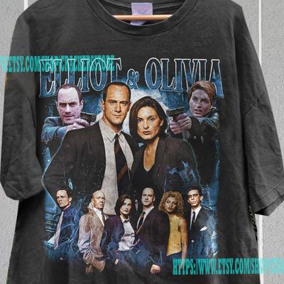 Elliot Stabler & Olivia Benson Vintage 90s Shirt
