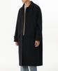 Musinsa Standard Wool Blend Oversized Muff Balmacaan Coat [Black]