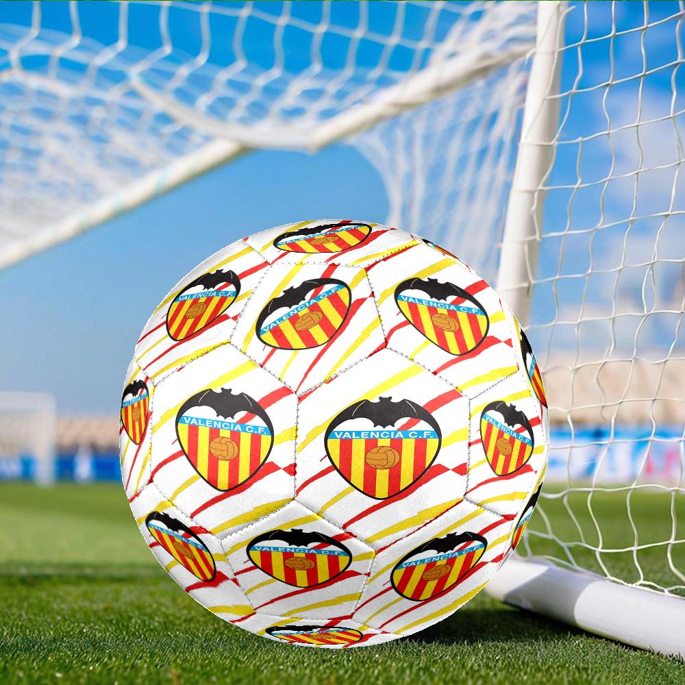 Valencia Cf Crest Design Size 5 Soccer Balls, Anti-Slip, Protective Football, Outdoor Sport, Practice Games, Birthdays Gift Suitable for Fan