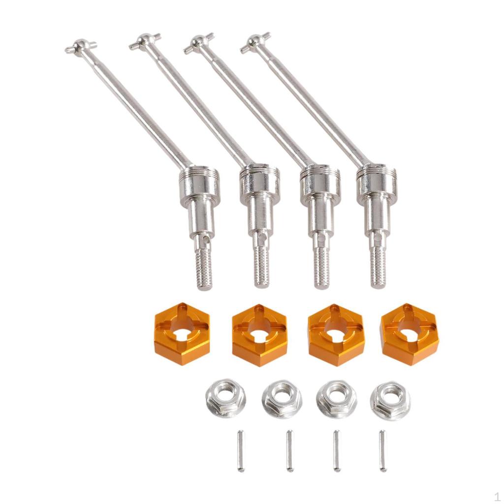 1:16 Universal Drive Shaft Coupler Front and Rear CVD Axles Shafts Set